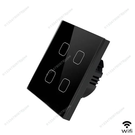 Smart Switch ohne Neutralleiter 1 2 3 4 Gang Wifi Wandleuchte Touch-Schalter Eu 220 V Tuya Smart Home unterstützt Alexa Google Home.