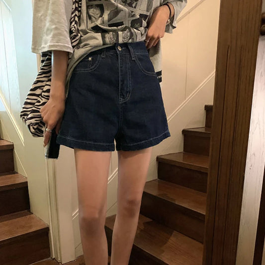 Shorts Women Summer Breathable XS-3XL Solid Simple All-match 3 Colors Girls Cute High Waist Fashion Ulzzang Streetwear Denim.