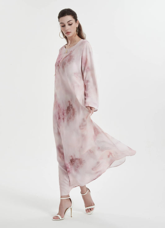 Kebaya Middle Eastern Muslim women's Abaya printed slim-fit with coat and Dress suit.