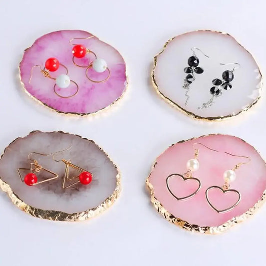 Resin Jewellery Dish Trinket Dish Small Decorative Plate Organizer Ring Dish Holder Keys Tray Key Bowl Gift for Mother Birthday.