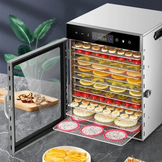 Food Dehydrator Home Fruit Digital Temperature Air Dryer Vegetable Meat Medicinal Materials Smart Commercial Food Dehydrator.
