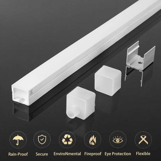 IP67 Waterproof Flexible LED Neon Silicone Light Tube For WS2812B WS2811 WS2815 5050 COB RGB Light Strip Ourdoor Decoration.