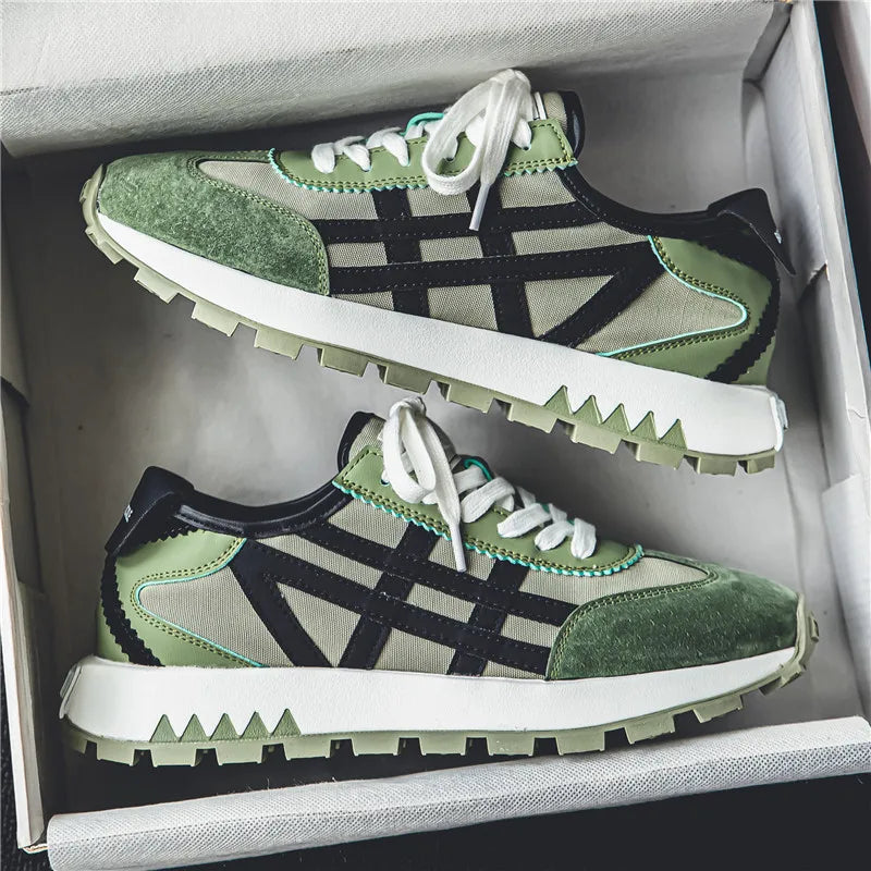 New men's trendy versatile casual sports shoes, men's thick-soled lightweight non-slip breathable trendy shoes кроссовки мужские