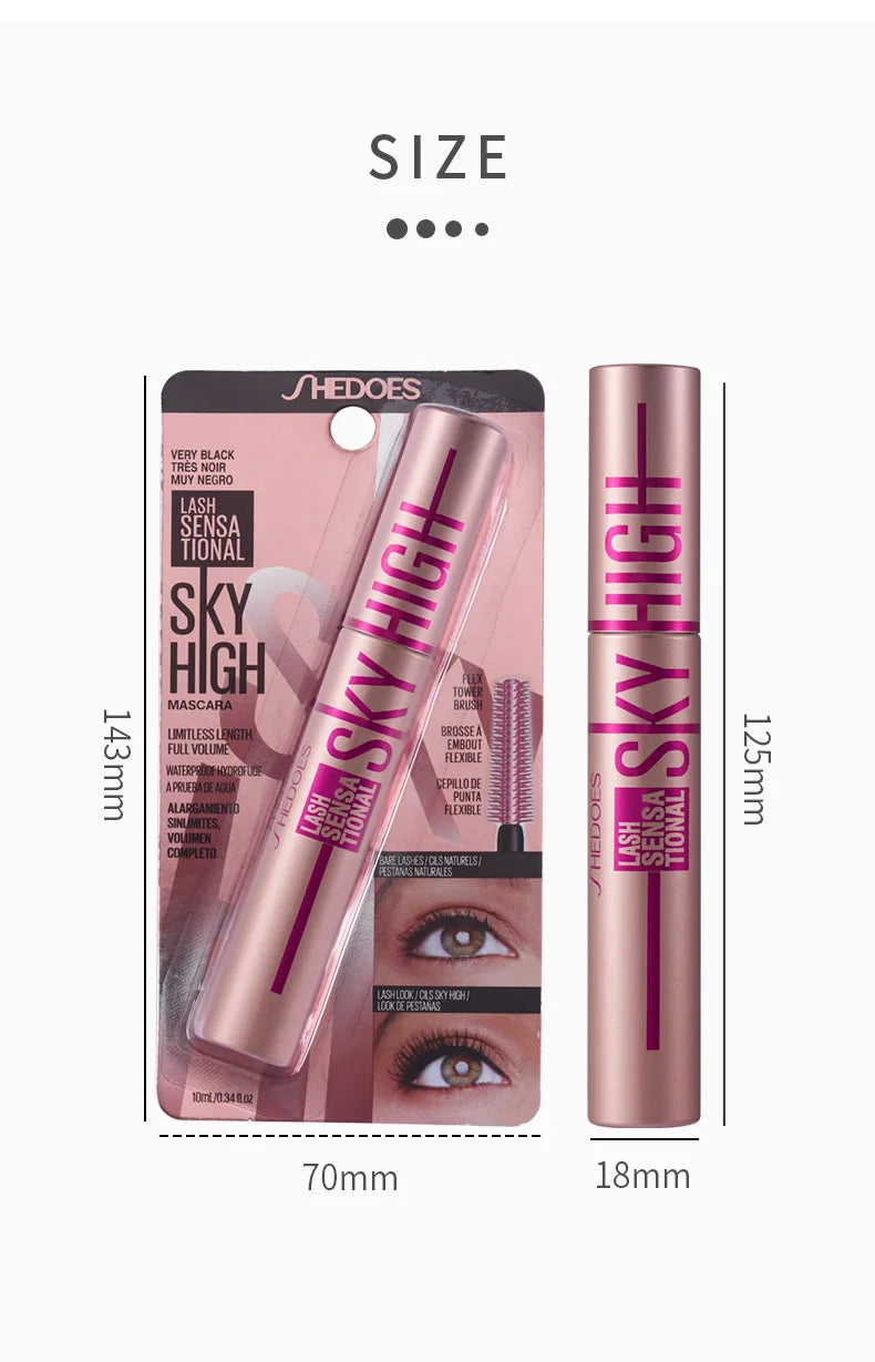 Eyelashes Lengthening Mascara Thickening Waterproof Sweat-Resistant Long Lasting Natural Curling Mascara Quick Dry Beauty Makeup.