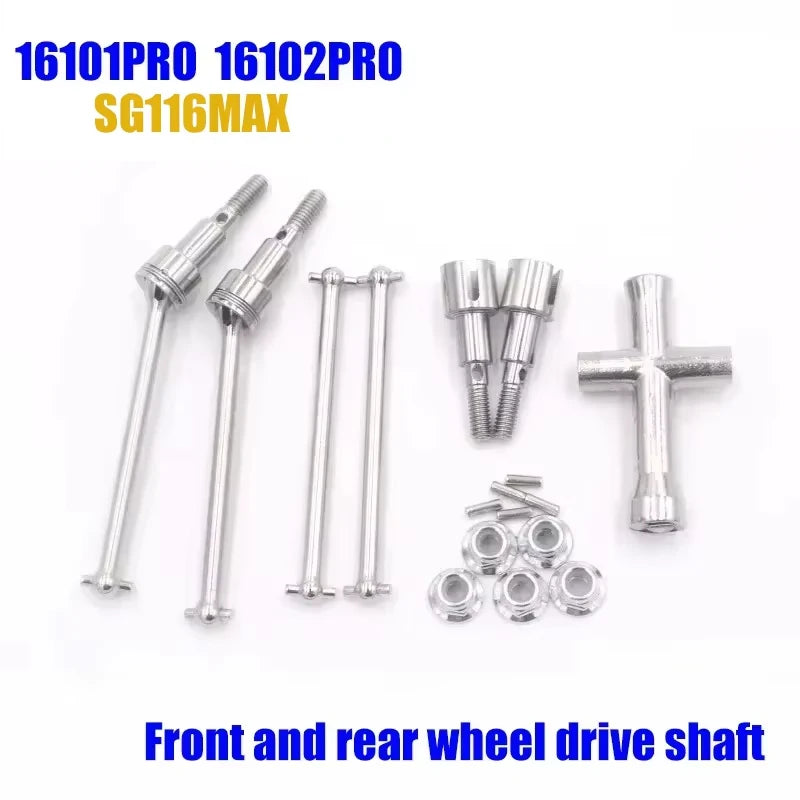 SCY 16101PRO 16102PRO SG116MAX RC Automotive Parts Turning Shaft Gear Bearing Pull Rod Steering Cup Swing Arm Motor Tire Screws