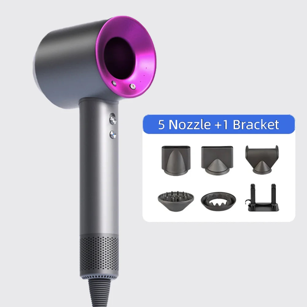 Bladeless high-speed hair dryer, negative ions, high power, silent and quick drying, portable, suitable for home and travel