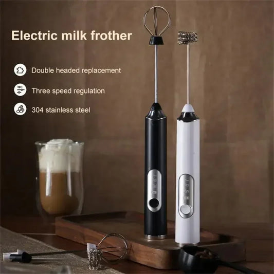 High Quality Electric Milk Frother Foam Maker Handheld USB Rechargeable Foamer High Speeds Drink Mixer Coffee Frothing Wand.