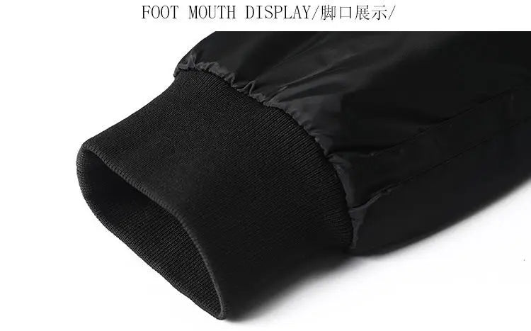 New Winter Thermal White Duck Down Pants for Men Loose Fit High Waist Warm Thickened Elastic Waistband Down Trousers Man PT-590