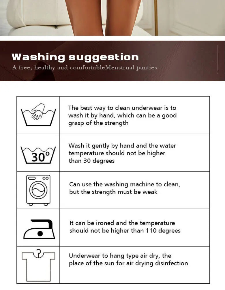 Period Panties Leakproof Washable Sanitary Napkin Insert Cross-Border plus Size Seamless Period Underwear.