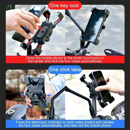 Non-slip Cycling Riding MTB Bike Moto Motorcycle Stand New 360° Rotatable Bicycle Phone Holder for iPhone Xiaomi Bracket.