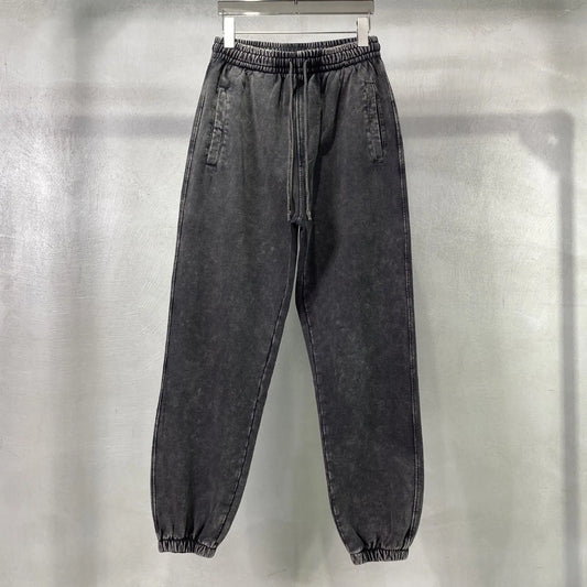 Vier Jahreszeiten Neue Mode Für Männer Casual Trendy Amerikanischen Gewaschen Gewachst Lose Einfarbig Hosen Gerade Jogger Hosen Männliche Hosen.