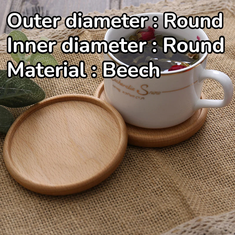 TIME OWNER Tea Coffee Cup Pad Placemats Decor Walnut Beech Wood Coasters Durable Heat Resistant Square Drink Mat Bowl Teapot.