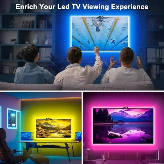 PC/TV LED-Hintergrundbeleuchtung RGBIC LED-Streifenlicht mit Farbpflückungssensor App-Steuerung Musiksynchronisierung Intelligentes RGB-Licht für Gaming-Atmosphäre.