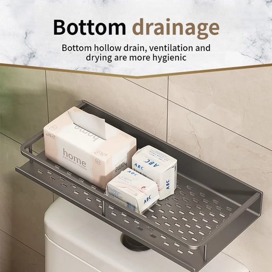 60 cm Breite, verbessertes WC-Aufbewahrungsregal/Badezimmer-Shampoo-Regale, Kleiderbügel, Duschregal, Kleiderbügel, Eckregal