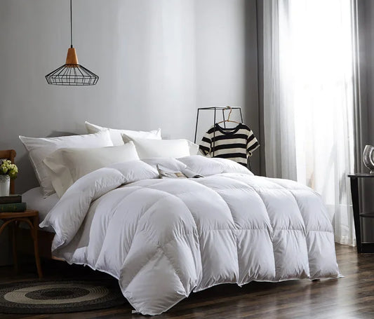 Winter Quilted Quilts Blanket 95% White Goose Down Soft Goose Down Warm Winter Duvet 거위털 이불 구스이불 거위Size King Twin Cover.