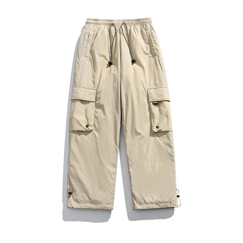 Winter Duck Down Skiing Cargo Pant Men Women Outdoor Thick Warm Loose Casual Sports Techwear Down Pants Track Trouser Sweatpants