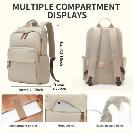 New Simple Large Capacity Backpack Women Travel Business Teacher Backpack Laptop Shoulder Bag Girl School Student Backpack Purse.