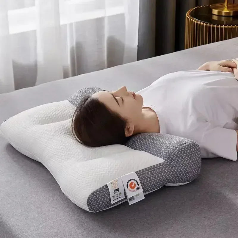 Orthopedic Reverse Traction Pillow Protects Cervical Vertebra and Helps Sleep Single Neck Pillow Can Be Machine Washable 48X74cm