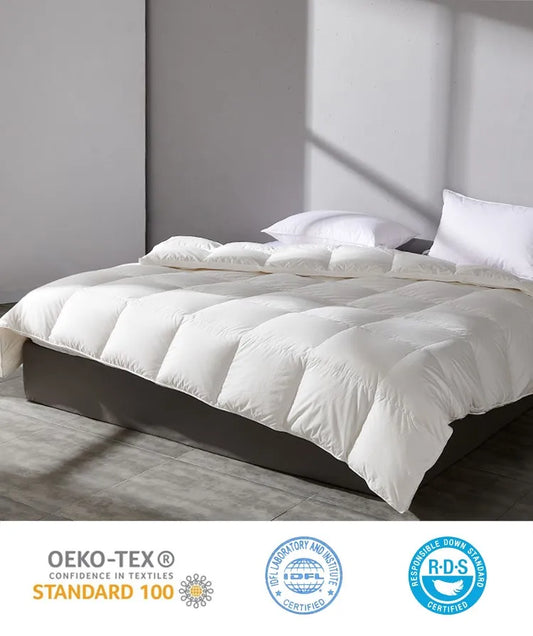 Goodnight Kiss 100% White Duck Down Comforter Lightweight Spring Autumn Blanket Quilt Soft Luxury Warm Winter Duvet Insert.