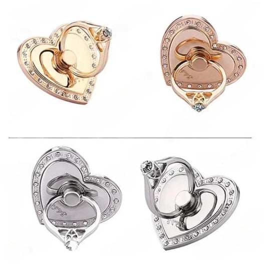 Heart-shaped Diamond Mobile Phone Holder Phone Ring Holder Accessories.