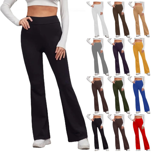 Sport Micro Flared Fitness Hosen Yoga erscheinen dünn hoch taillierte Hüfte heben nahtlose Hose mit weitem Bein ausgestellte Hosen für Frauen.