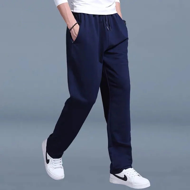 New Korean Straight tube Men Casual Sports Pants Running Workout Jogging Long Pants Gym Sport Trousers for Men Jogger Sweatpants.