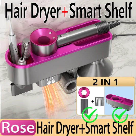 1600W Negative Ionic Hair Dryer For Dyson Hair Dryer Shelf 2 IN 1 Become Hand Dryer Whitout Drilling Hanger Household