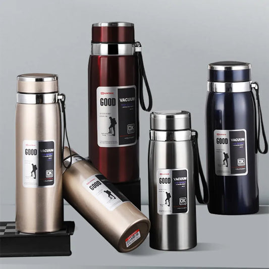 600ML/1000ML/1500ML Double Stainless Steel 316 Thermal Flask With Filter Portable Coffee Tea Thermal Bottle Travel Tumbler.