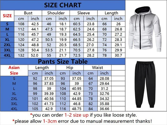 Men's Tracksuit Jogging Zip Up Hoodies Daily Quality Sweatshirts Men Long Sleeve Sports Coat Casual Sweatpants Fashion Hot Sales.