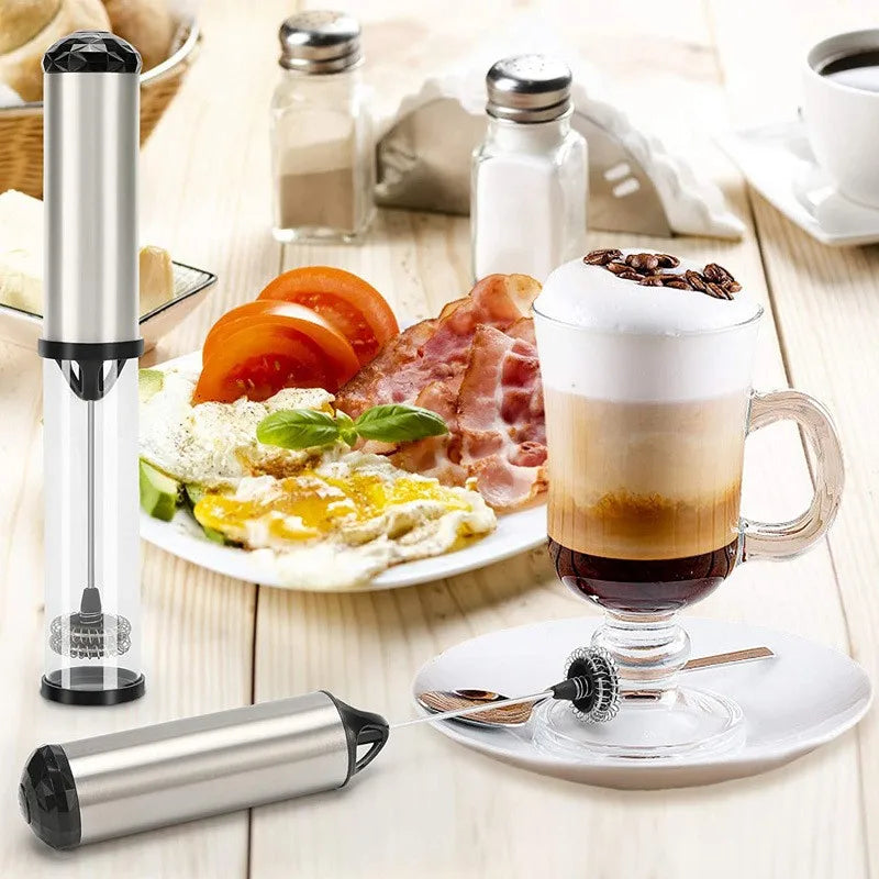 Electric Milk Frother Portable Handheld Mini Coffee Foamer Maker Kitchen Blender Egg Beater Cappuccino Cream Mix Whisk Tools.