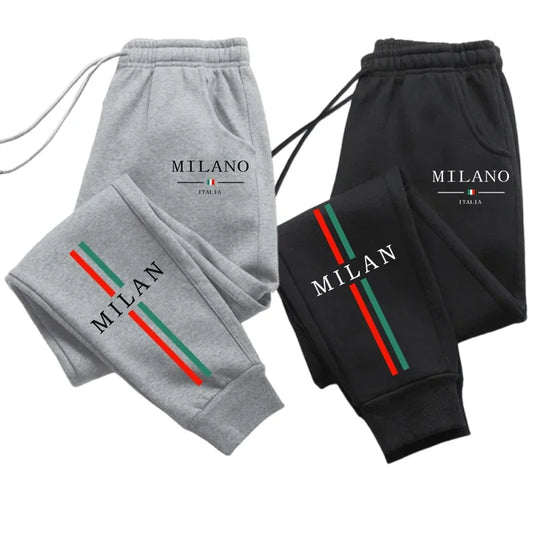 2025 Hot Sale Milan City Printed Jogger Pants High Quality Men's Autumn Winter Casual Sports Sweatpants Outdoor Running Wear.