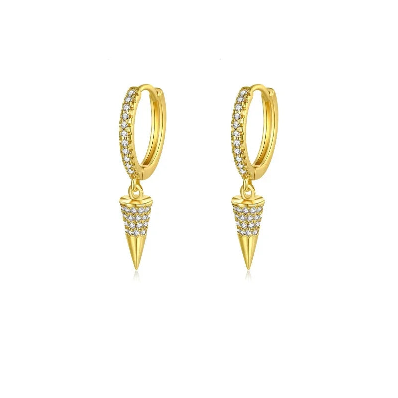 Silver Gold Color Hoop Earring Trendy Punk Hip Hop Rivet Ear Rings for Women Gothic Party Jewelry Pendientes Orecchini 2025