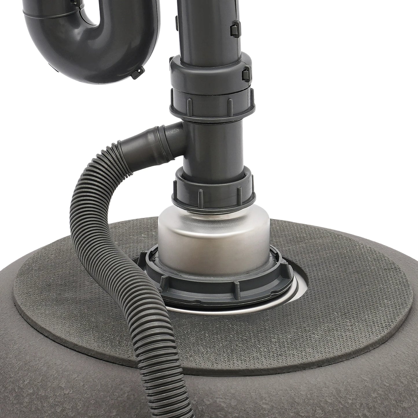 41 cm kreisförmige, vertiefte und vergrößerte Küchenspüle aus Edelstahl 304 mit einer Schüssel