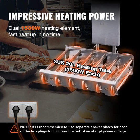 SucceBuy 12L Commercial Electric Deep Fryer w/Dual Tanks 3000W Stainless Steel Countertop Fryer for Fried Chicken French Fries.