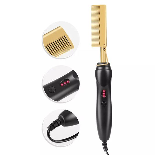 Hot Comb Straightener Electric Hair Straightener Portable Hot Comb Electric Hot Comb For Wigs.