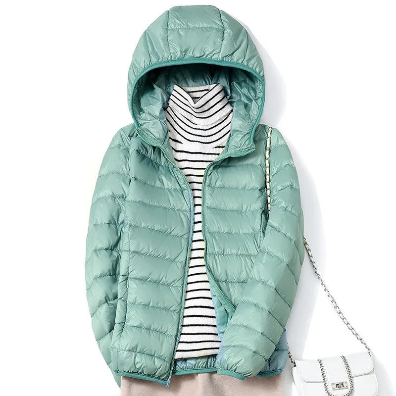 13 Farbe Neuankömmlinge Frauen Mode kurze ultraleichte dünne packbare Puffer Jacken weibliche süße Stil koreanische Daunen mäntel