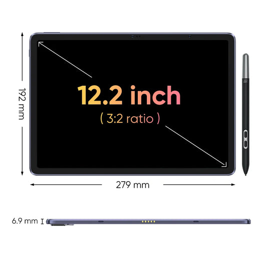 XPPen Magic Drawing Pad 12 inch Tablet Android Pad 2K Resolution 16K Levels 8GB 256GB Graphics Drawing Tablet Monitor Android 14.