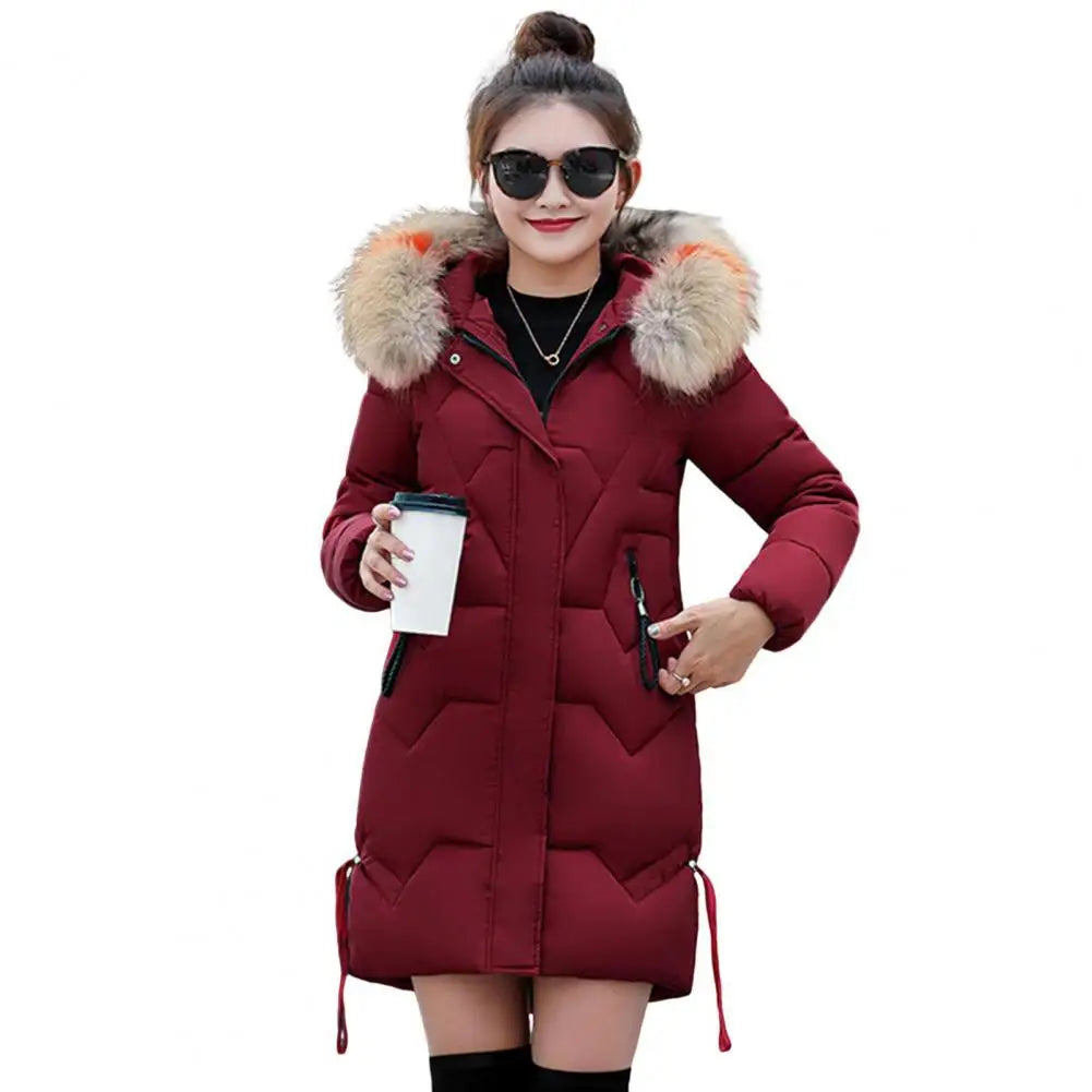 Mode Mäntel Winter Jacke Frauen Parka Neue 2024 Mit Kapuze Lange Weibliche Mantel Einfarbig Winddicht Outwear Parka.