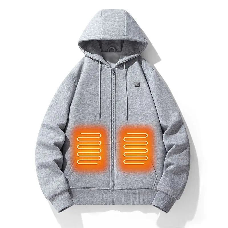 Men's Winter USB Heating jacket Heated Hoodie Anime Hoodies Winter Men jackets streetwear Heated Hoodies Sweatshirt Clothes.