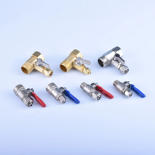 1/4" 1/2"BSP RO Water Filter Inlet Tee Type Ball Valve Stainless steel Brass Fitting Parts Male Female Thread Quick Connector
