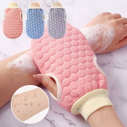 Bath Glove Honeycomb Body Scrub Towel Skin Exfoliating Scrubber Brush Back Body Massage Rubbing Dead Skin Cleansing Bathing Tool.