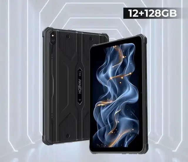 Rugged Tablet HOTWAV R8, 12 (4+8) Go + 128Go, 10.1'', 5MP Front + 13MP Rear Cameras, Android 14.0, 10800mAh Battery, Dual SIM, GPS, 4G