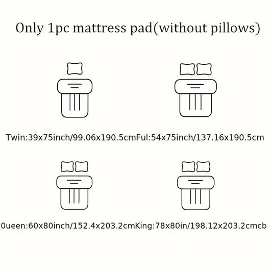 900GSM Mattress Protector Pad Hotel Bedding Anti-Slip Mat Bed Guard Pad Foldable Mattress Topper With Straps Soft Mattress Cover.
