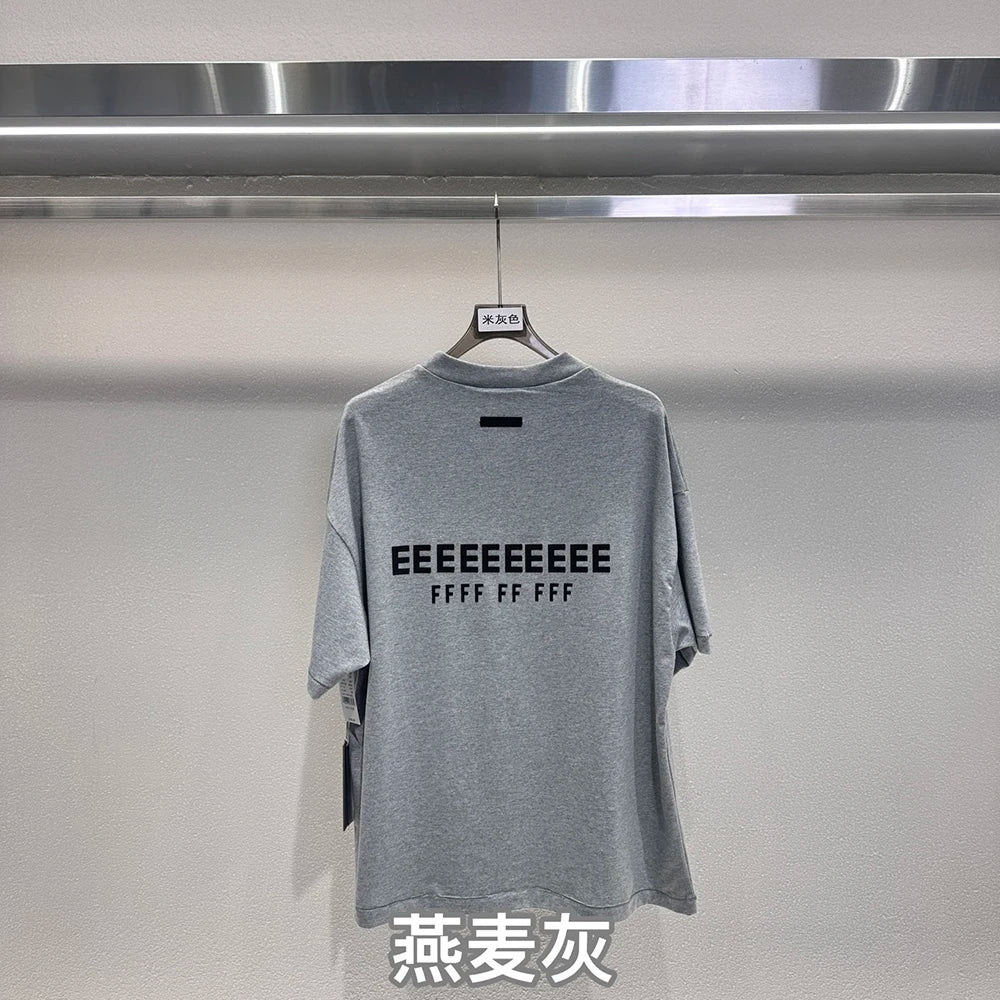 Men's Summer T shirt American Trendy Brand Tees Hiphop Streetwear Oversized Short Sleeve Cotton Tshirt Tops Tees.