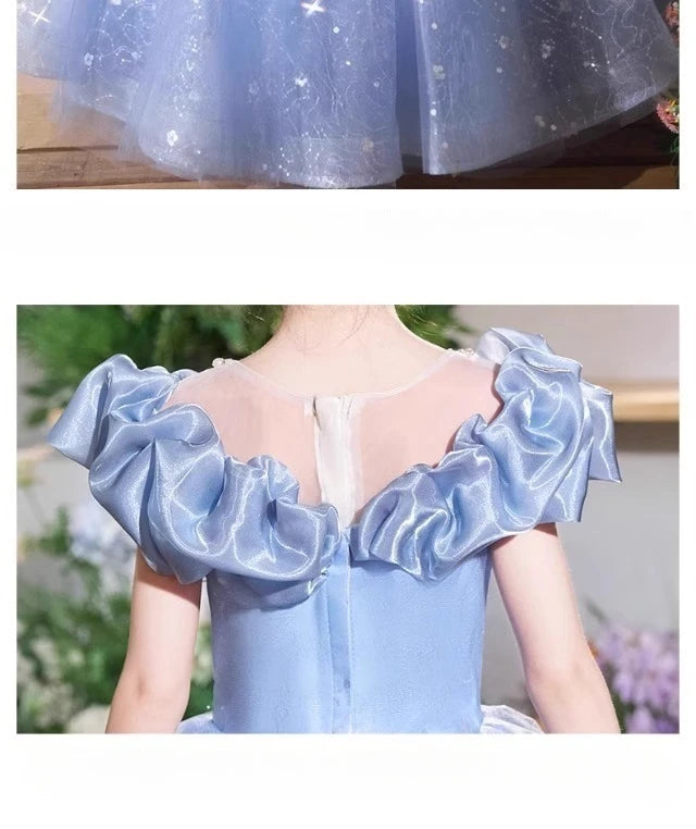 Elegangt Mädchen Abendkleid Luxus Prinzessin Kleid Geburtstag Party Pageant Outfit Kinder Klavier Rezitieren Leistung Formelle Kleidung