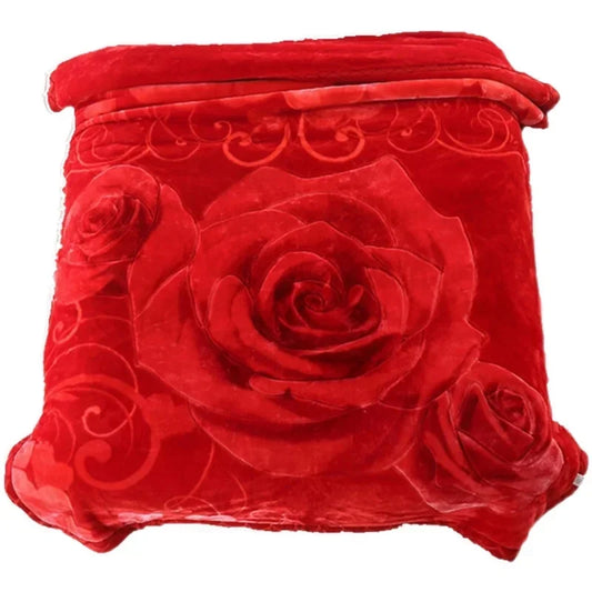 Blanket Double Thickened Raschel Winter Wedding Quilt Blanket Warm Coral Fleece Cashmere Blanket Double.