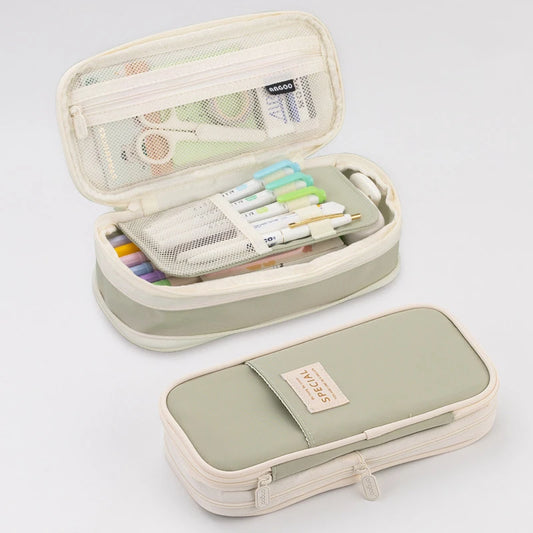 Kreatives Federmäppchen, großes Fassungsvermögen, doppellagig, CPC-Zertifizierung, sicheres Material, Schultasche, Schreibwaren für Mädchen.