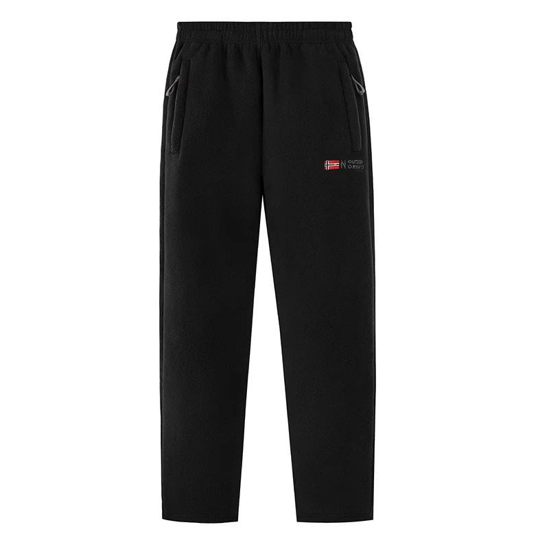 Men's Polar Fleece Pants Winter Thicken Warm Casual Fleece-Lined Jogging Sweatpants Men Loose Oversized Straight Trousers Male