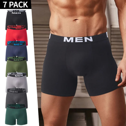 5/7/10 Stück Herren Lange Sport Eltern-Kind-Unterwäsche Teenager für Erwachsene Multi-Size Mix And Match Boyshort Shorts mit elastischer Taille