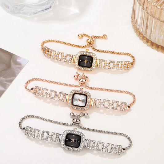 Elegant Quartz Wristwatches Luxury Bracelet Women's Watches Diamond Crystal Watch Часы Relogios Feminino Relojes Para Mujer.